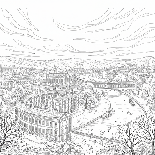 Bath Drawing Autumn