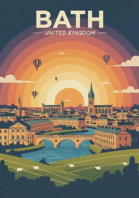 Bath A4 Poster
